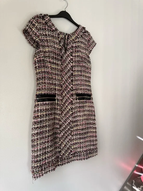 Karl Lagerfeld Paris boucle tweed sheath dress Size 10 Multi Color EUC - Picture 4 of 16